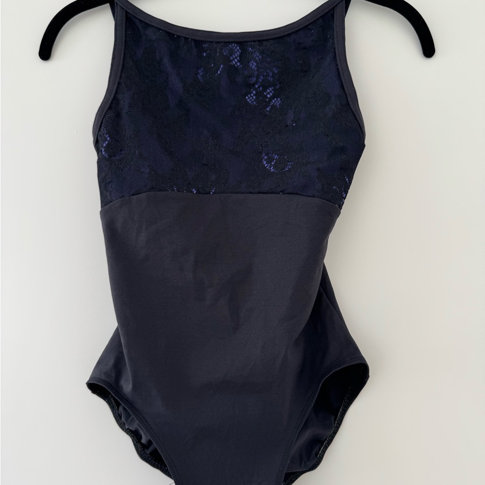 AINSLIEWEAR Black Lace Bodice Leotard